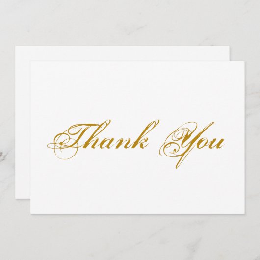 Dank u voor uw script donkerbruine elegant note ca (Voorkant / Achterkant)