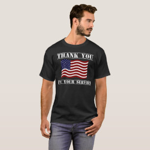 Dank u voor uw service - Amerikaans Shirt met vlag