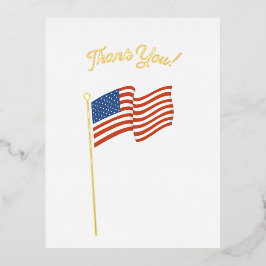 Dank u voor uw service Amerikaanse veteraan Folie Feestdagen Briefkaart