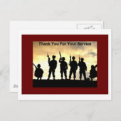 dank u voor uw service briefkaart (Voorkant / Achterkant)