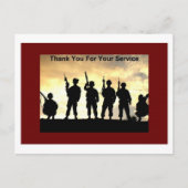 dank u voor uw service briefkaart (Voorkant)