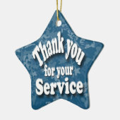 " dank u voor uw service keramisch ornament (Links)
