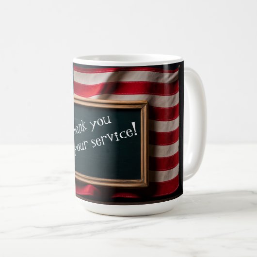 Dank u voor uw service! koffiemok (Voorkant rechts)