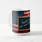 Dank u voor uw service! koffiemok (Voorkant links)