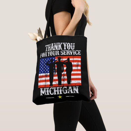 dank u voor uw service Michigan Tote Bag (Dichtbij)