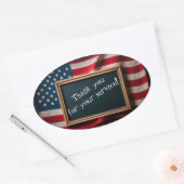 Dank u voor uw service! ovale sticker (Envelop)