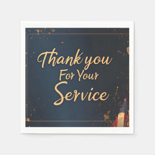 Dank u voor uw service papier servet