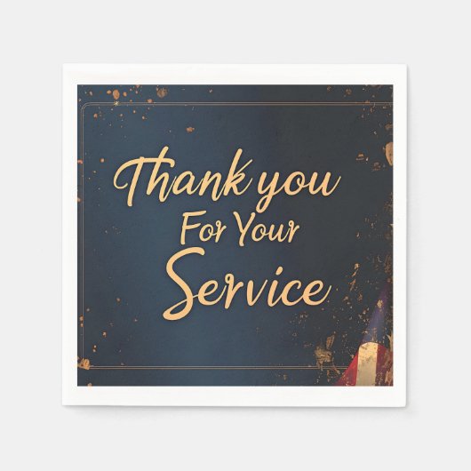 Dank u voor uw service papier servet (Voorkant)