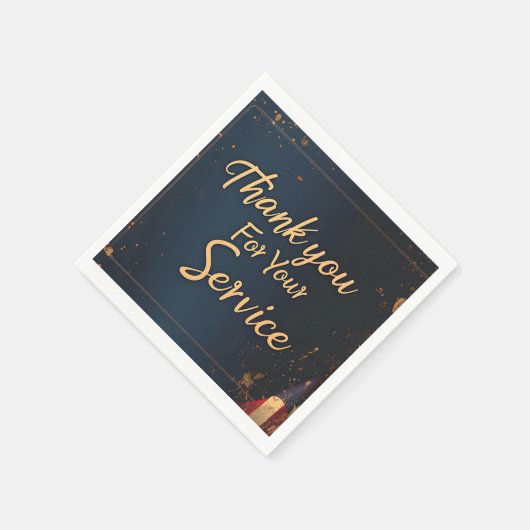 Dank u voor uw service papier servet (Hoek)