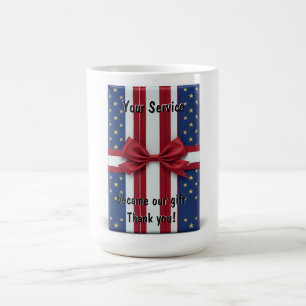 Dank u voor uw service Sticker Koffiemok