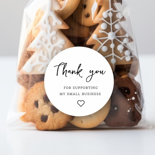 Dank u voor uw steun aan mijn kleine bedrijf, Stic Ronde Sticker