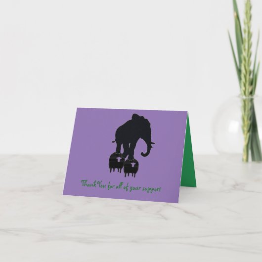 Dank u voor uw Steun Bedankkaart (Voorkant)