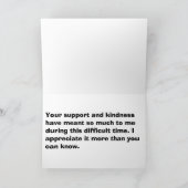 Dank u voor uw steun bedankkaart (Binnen)