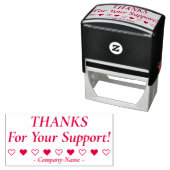 "DANK U VOOR UW STEUN!" + Bedrijfsnaam Stempel (In situ)