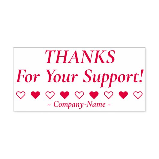 "DANK U VOOR UW STEUN!" + Bedrijfsnaam Stempel (Design)