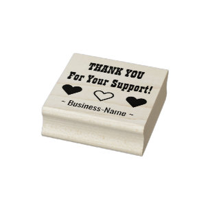 "DANK U VOOR UW STEUN!" Dankbaarheidsstempel Rubberstempel
