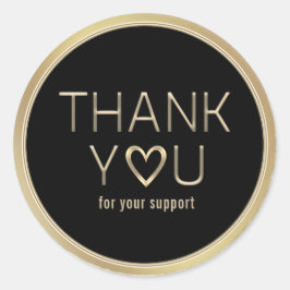 Dank u voor uw steun Klassieke Ronde Sticker