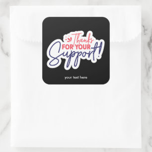 Dank u voor uw steun sticker