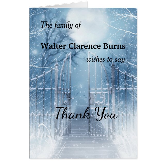 Dank u voor uw sympathie. (Voorkant)