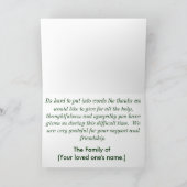 Dank u voor uw sympathie bedankkaart (Binnen)