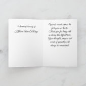 Dank u voor uw sympathie bedankkaart (Binnen)