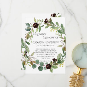 Dank u voor uw sympathie. bedankkaart