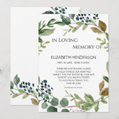 Dank u voor uw sympathie. bedankkaart (Voorkant / Achterkant)