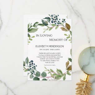 Dank u voor uw sympathie. bedankkaart