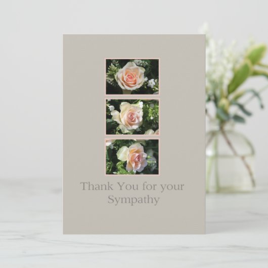 Dank u voor uw sympathie bedankkaart (Staand voorkant)
