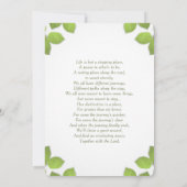 Dank u voor uw sympathie Butterfly Memorial Kaart (Achterkant)