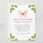 Dank u voor uw sympathie Butterfly Memorial Kaart (Voorkant)