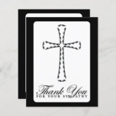 dank u voor uw sympathie ( elegant cross ) (Voorkant / Achterkant)