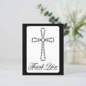 dank u voor uw sympathie ( elegant cross ) (Staand voorkant)