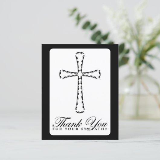dank u voor uw sympathie ( elegant cross ) (Staand voorkant)