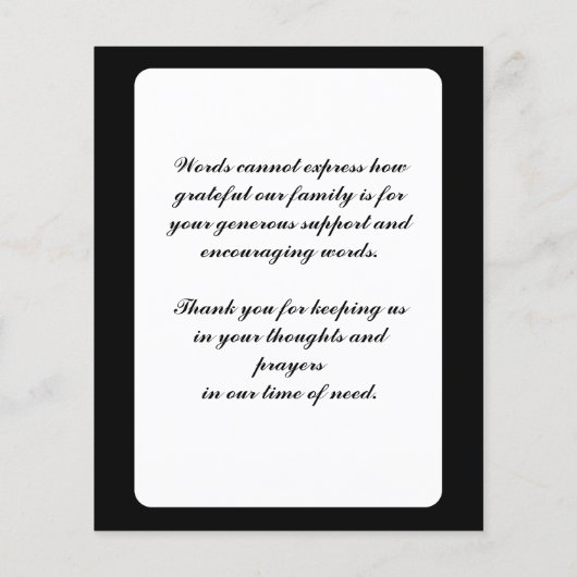 dank u voor uw sympathie ( elegant cross ) (Achterkant)