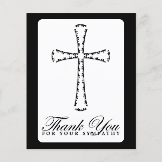 dank u voor uw sympathie ( elegant cross ) (Voorkant)