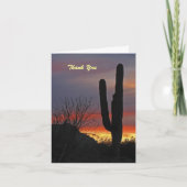 Dank u voor uw sympathie Saguaro Cactus Sunset Not Bedankkaart (Voorkant)