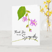 Dank u voor uw sympathie voor Hosta Blooms en Leaf Kaart (Gele Bloem)