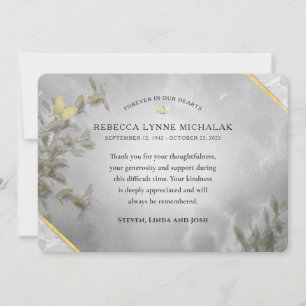 Dank u voor uw sympathie Waterverf Memorial Kaart