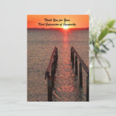 Dank u voor uw sympathie, zonsondergang, oceaan Ka Bedankkaart (Staand voorkant)