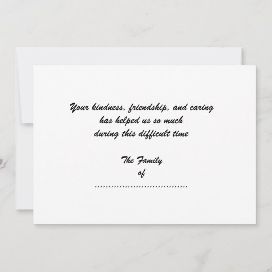 Dank u voor uw sympathie, zonsondergang, oceaan Ka Bedankkaart (Achterkant)