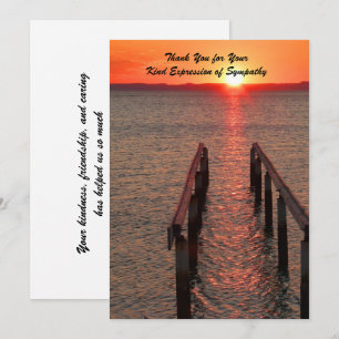 Dank u voor uw sympathie, zonsondergang, oceaan Ka Bedankkaart