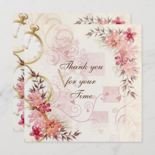 Dank u voor uw tijd (Voorkant / Achterkant)