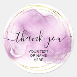 Dank u voor uw tipografie minimalistisch logo paar ronde sticker