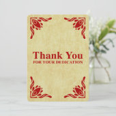dank u voor uw toewijding kaart (Staand voorkant)