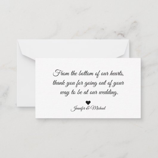 dank u voor uw trouwfoto modern handschrift floral notitiekaartje (Achterkant)