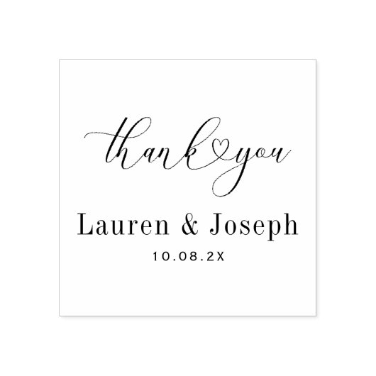 dank u voor uw trouwrubberstempel rubberstempel (Afrduk)