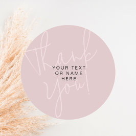 Dank u voor uw typografie minimalistisch wazige ro ronde sticker