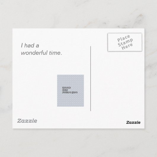 Dank u voor uw Verfijnde Sjabloon van de Briefkaart (Achterkant)