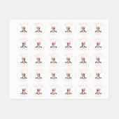 dank u voor uw verjaardag roze KOE stickers (Vel)